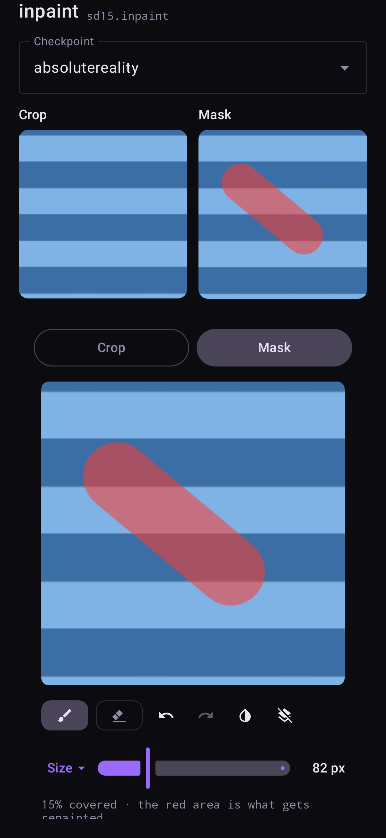 The mask editor